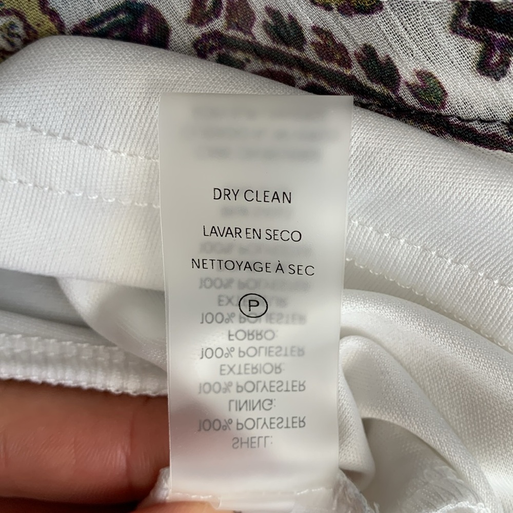 Calvin Klein Faux Wrap Chiffon Printed High low bohemian style dress. - Picture 13 of 13